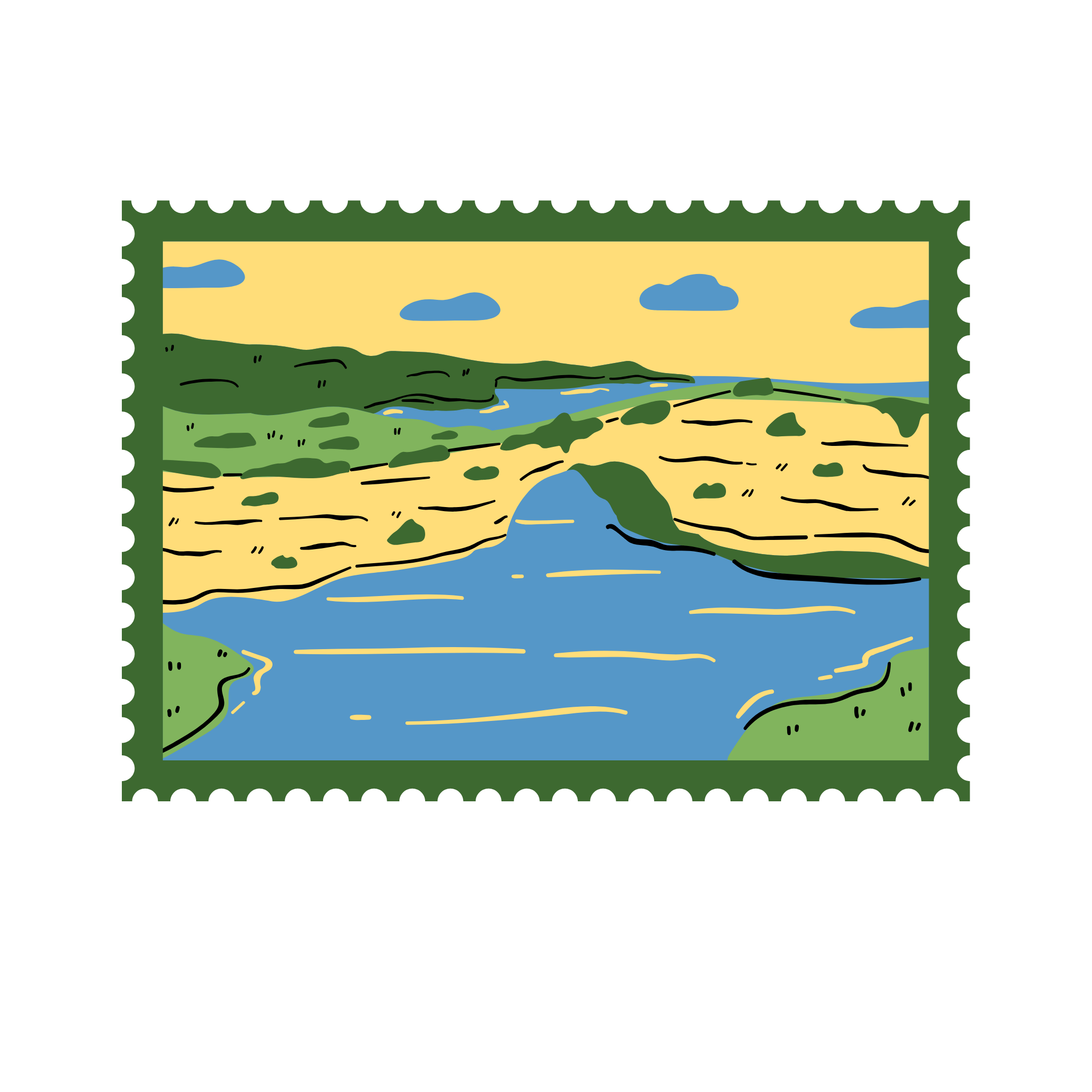image d'un timbre coloré