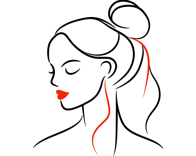 portrait dessiné d'une femme