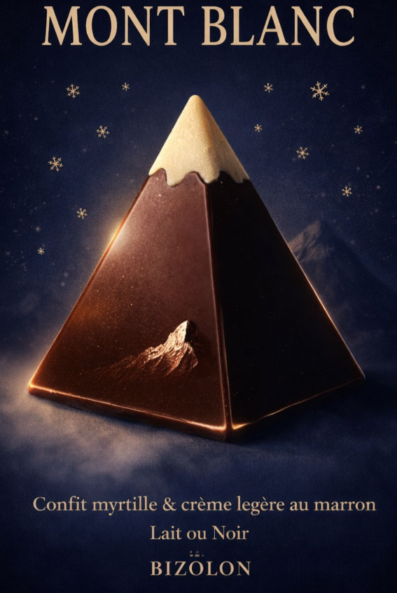 Le Mont Blanc, chocolat Bizolon